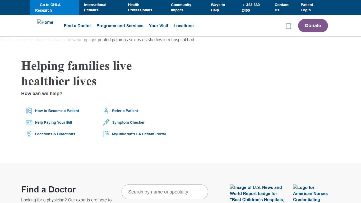 Children's Hospital Los Angeles – Pediatric Hospital Treating Children in Southern California Children's Hospital Los Angeles